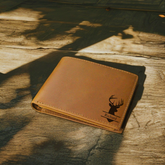 Custom Engraved RFID Men's Leather Wallet