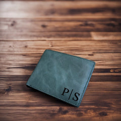 Men&#39;s leather bifold wallet, Genuine leather custom wallet, Gift for him, Husband Gift